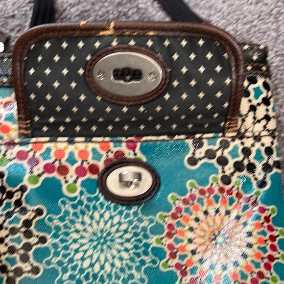 Fossil Key-Per Small Crossbody Bag Purse With Adjustable Strap Coated Ca… - Picture 6 of 6